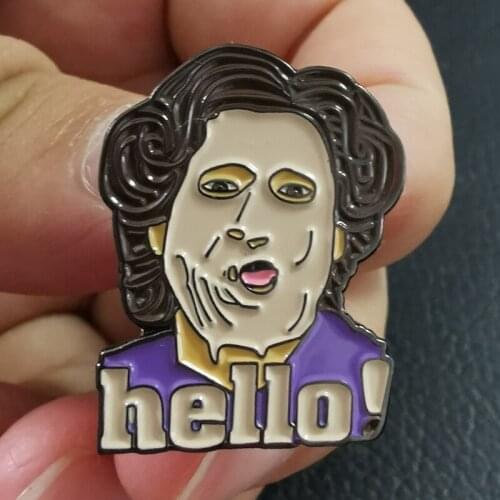 Cartoons Hello Mrs. Doubtfire Brooch Pins Enamel Metal Badges Lapel Pin Brooches Jackets Jeans Fashion Jewelry Accessories