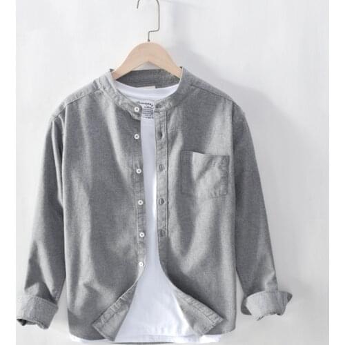 2020 Autumn New Men Flannel Long Sleeve Shirts Streetwear Lapel Long Sleeve Buttons Casual Shirts Tops With Pocket