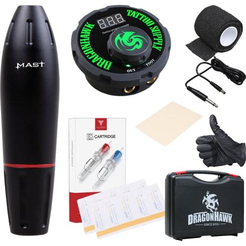 Professional Tattoo Kit Tattoo Rotary Pen Machine Mast Set Permanent Makeup Cartridge Needle Tattoo Body Art