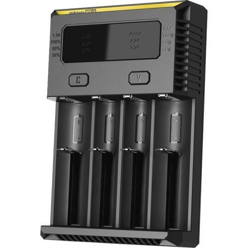 NITECORE NEW I4 Charger Smart Intellicharger batteries Charger for Li-ion/IMR Nicd 16340 10440 AAA 14500 18650 26650 batteries