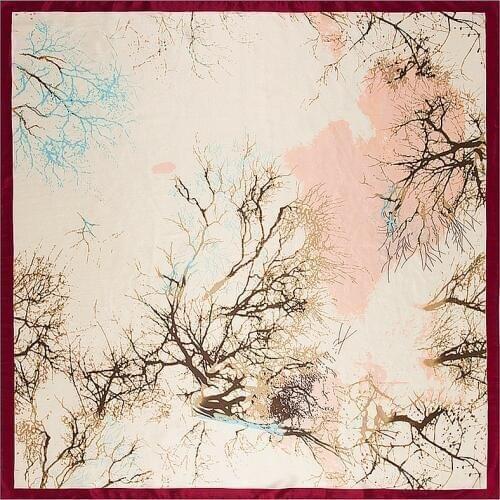 2018 25colors 90cm*90cm New Printing Twill Silk Scarf Fashion Design Bandana Women Shawls Luxury Brand Silk headscarf