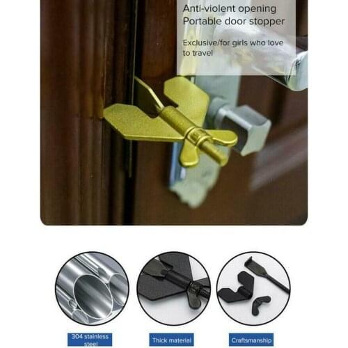 Portable Travel Security Safety Door Lock Hotel Intrusion Prevention Buckle Door Handle Protector Latch For Door Security Locks