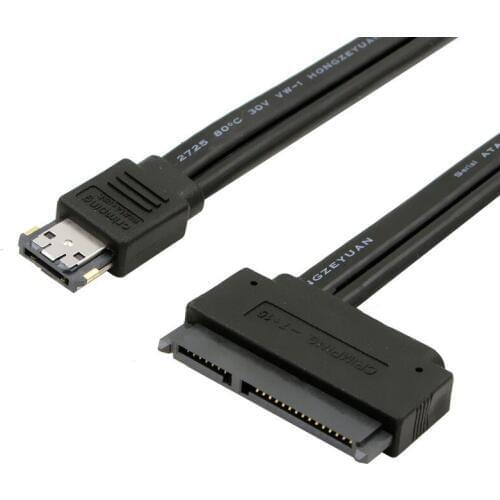 Dual Power eSATA to sata 22p Connector Cable length 1m for 2.5 inch SSD HDD