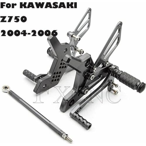 For KAWASAKI Z750 2004-2006 Adjustable Aluminum Motorcycle Rearset Footrest Footpeg Rear Set High Quality Footrest Foot Peg