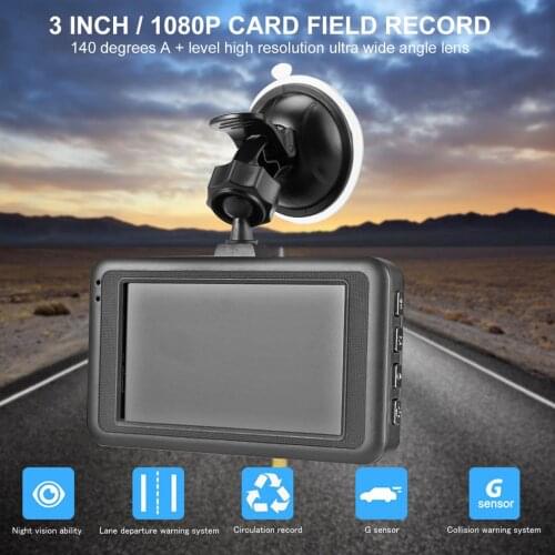 SK-Q7 3.0 inch 12MP 1080P Car DVR Driving Recorder Camcorder LED Night 140 degrees Wide-angle Video Looping