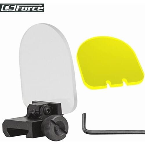 Riflescope Clear Bulletproof Lens Protector Red Green Dot Sight Lens Cover Foldable Hunting Rifle Airsoft Scope Shield Lens