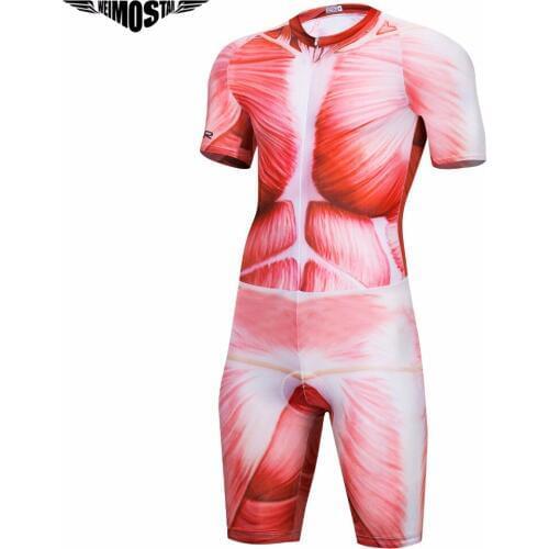 Weimostar Summer Cycling Jersey Men Clothing Sets Muscle Triathlon bicycle Jersey Suit mtb Outdoor Gel Pad Bike Jersey Sets