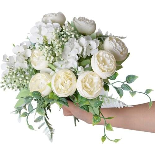 1 Bunch Beautiful Artificial Flower Peony Silk Flower Bouquet Home Wedding Decor Home Living Decoration Fake Flower