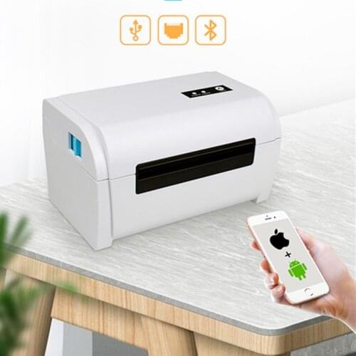 110mm 4 inch Label Barcode Printer USB Bluetooth Thermal Label Barcode Printer USB Port Work with paypal Etsy Ebay USPS Labels