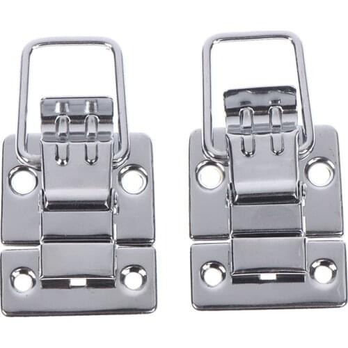 2pcs Latch For Chest Box Case Suitcase Tool Clasp New High Quality Stainless Steel Chrome Toggle