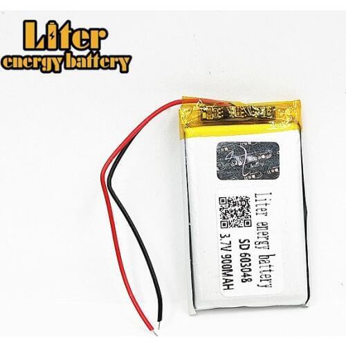 3.7V 900mAh 603048 Lithium Polymer Li-Po li ion Rechargeable Battery cell For Mp3 MP4 MP5 GPS mobile bluetooth Drone Game Player