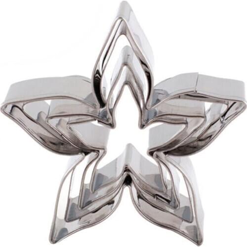 4pcs/set Roses Calyx Flower Cake Decorating Molds Stainless Steel Biscuit Fondant Cookie Cutter Wedding Baking Tools