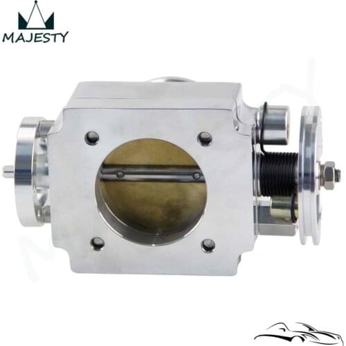 60 MM UNIERSAL 60MM VQ35TPS ALUMINUM THROTTLE BODY INTAKE MANIFOLD BILLET SILVER