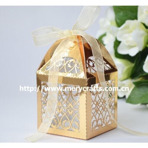 Shiny Gold Boxes Wedding Party Favor Candy Boxes,50 pcs/lot,Paper Boxes,Party Thanks Gift Candy box