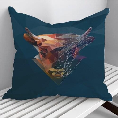 Bison sketch Throw Pillows Cushion Cover On Sofa Home Decor 45*45cm 40*40cm Gift Pillowcase Cojines Dropshipping