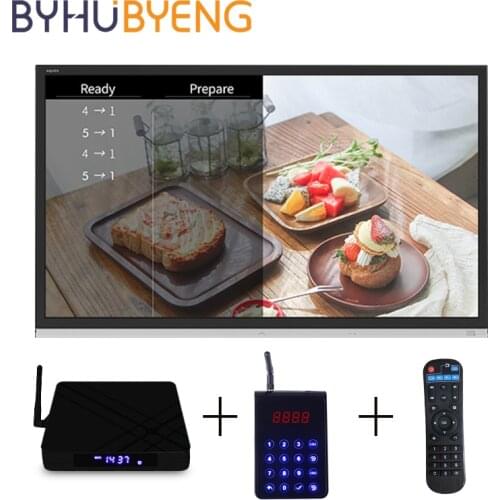 BYHUBYENG New Design TV Wireless Calling Restaurante Equipment Queue System Food Truck Customer Contact