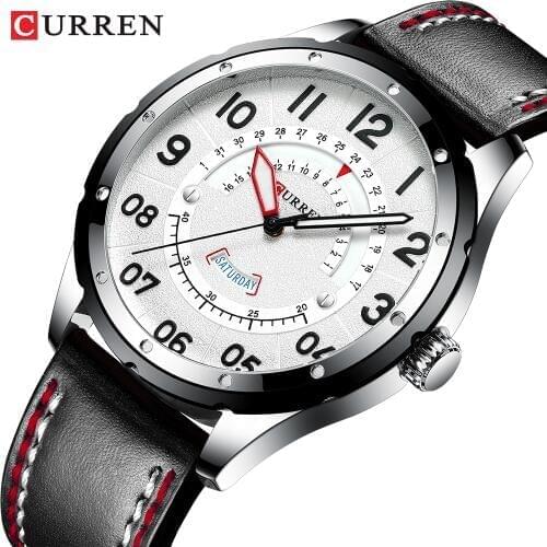 CURREN Mens Watches Top Luxury Brand Men Leather Watches Casual Quartz Wristwatch for Men Relogio Masculino Clock Male Business