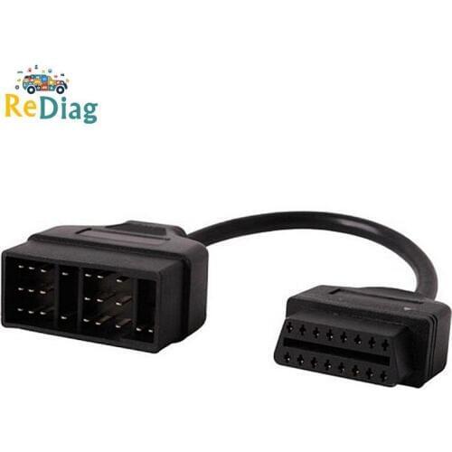 10pcs/lot Diagnostic Connector 22 Pin to 16 Pin For Toyota 22PIN OBDII Cable Adapter Transfer For Toyota 22Pin to OBD2 16Pin
