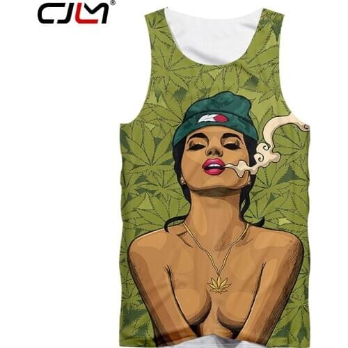 CJLM Man Clothes Casual Tanktop Men/Womens 3D Print Green Leaf Girl Tank Top Unisex Bodybuilding Fitness Sleeveless Tee Shirts