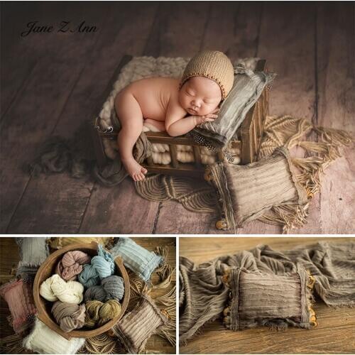 Jane Z Ann Newborn photography props 6 colors lace pillow +wrap studio shooting accessories