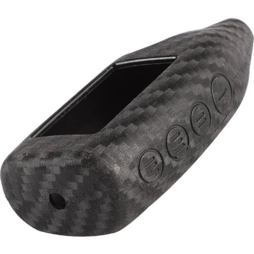 Kutery 10PCS Carbon Silicone Alarm Remote Keychain Case Cover For Scher Khan Scherkhan Magicar THOR 5 6 M5 2 Way LCD Sensor