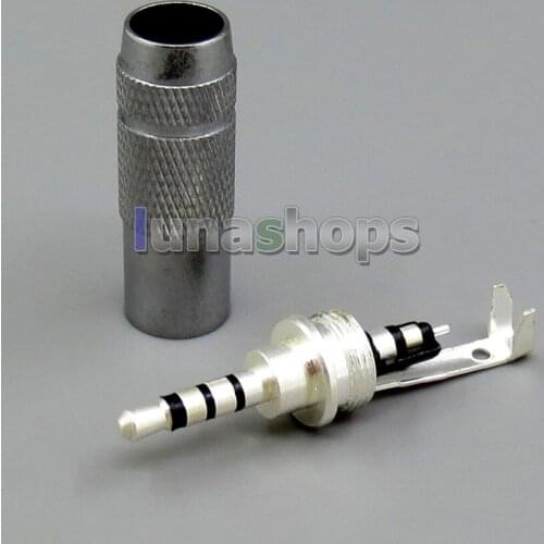 LN006181 Carbon Rhodium Plated Balanced 2.5mm 4 poles TRRS Plug adapter For Astell & Kern AK380 AK240 AK100i KANN AK70