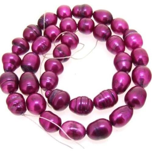 Unique Pearls jewellery Store,9mm Peach Rice Freshwater Pearl Loose Beads One Full Strand DIY Pearl Necklace Material,LS3-07