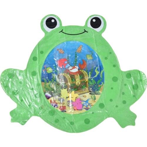 Inflatable Water Mat PVC Cute Cartoon Frog Animal Shape Inflatable Water Cushion Toy Baby Water Mat For Infants Newborns Toddler