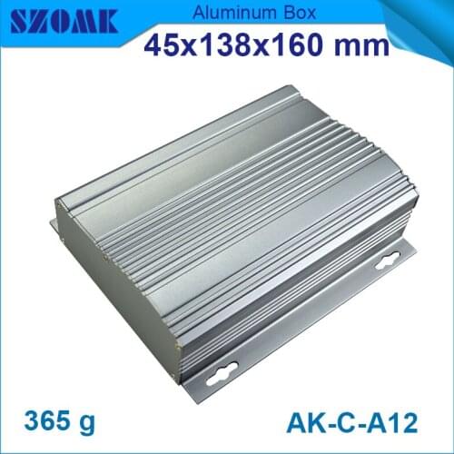 Powder Coating Wavy Shape Aluminum Distribution Box 45(h)x138(w)x160(l) Mm Amplifier Chassis Eletronicos