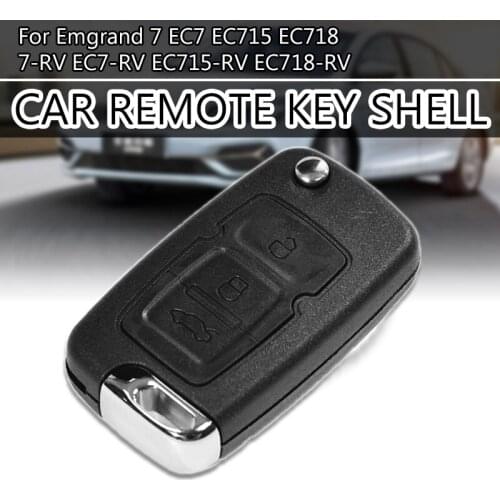 3 Buttons Flip Folding Car Remote Key Case Shell For Geely Emgrand 7 EC7 EC715 EC718 Geely Emgrand 7-RV EC7-RV EC715-RV EC718-RV