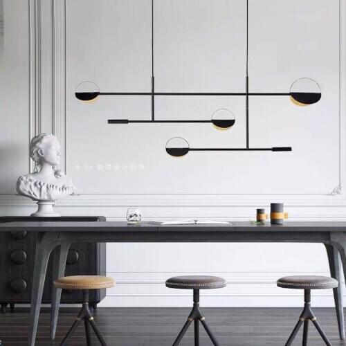 Modern minimalist creative restaurant shop cafe decorative line chandelier