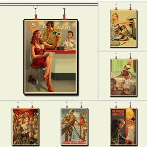 Stalin USSR CCCP vintage posters Prints Wall Painting Good Quality Decor Poster Wall Painting Home Decoration