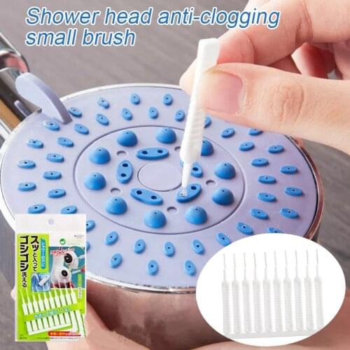 Extra Thin Nylon Cleaning Brush for Fine Holes Set of 10 Shower Head Nozzle Dredging String Pick for Sprayer Cell Phone can CSV