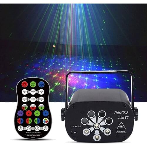 8 Holes129 Patterns USB Powered Led Laser Sky Projector Light RGB UV DJ Party Light Fixture For Bedroom Birthday Atmosphere Lamp