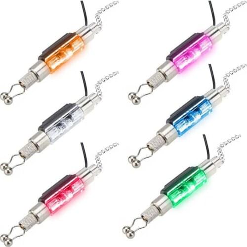 LED Fishing Alarm Chain Hanger Swinger Indicator Fishing Bite Fishing Tackle Tools 6 Colors New Arrival