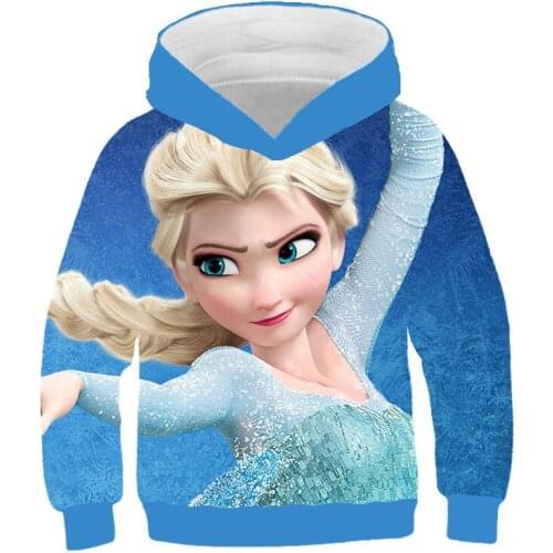 Frozen Home Sweater Cartoon Anime Character Print Disney Princess Pattern Girls Favorite Party Dress Xuebao Aisha Cute Gift