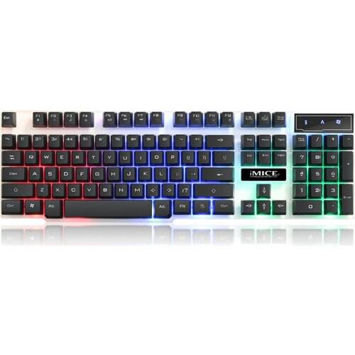 Vococal LED RGB Backlight Gaming Mechanical Feeling Keyboard USB Wired Keypad Key Board for Computer Gamer Overwatch Lol Dota