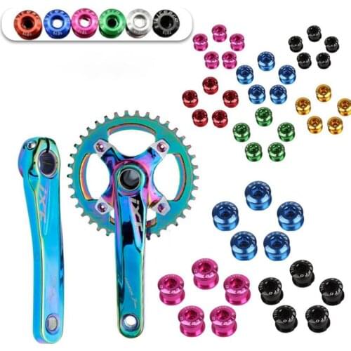 1PC MTB Bicycle Chainwheel Screws Cycling Chainring Wheel Bolt Alloy Plate Nails Sprocket Road Bike Screws For Crankset Parts