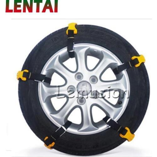 LENTAI 10Pcs Car Wheel Tyre Anti-skid TPU Chains For Toyota Corolla c-hr Avensis RAV4 Auris Honda Civic Accord Fit CRV Nissan