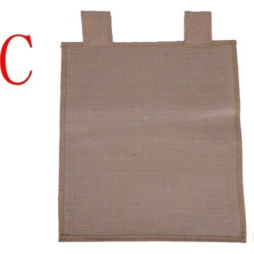 100pcs/lot 31x45cmDIY Jute Burlap Garden Flags Triangle Ears Skirt Liene Yard Hanging Flag House Decoration