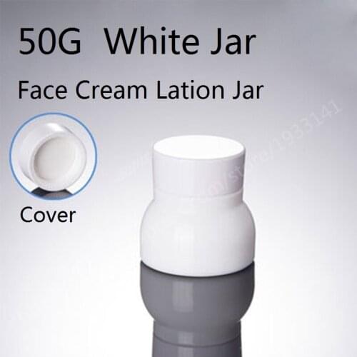 200pcs/lot 50G White Glass Face Cream Jar 50G Cosmetics Packaging Bottle Skin Care Cream Jar White Glass Jar for Cream