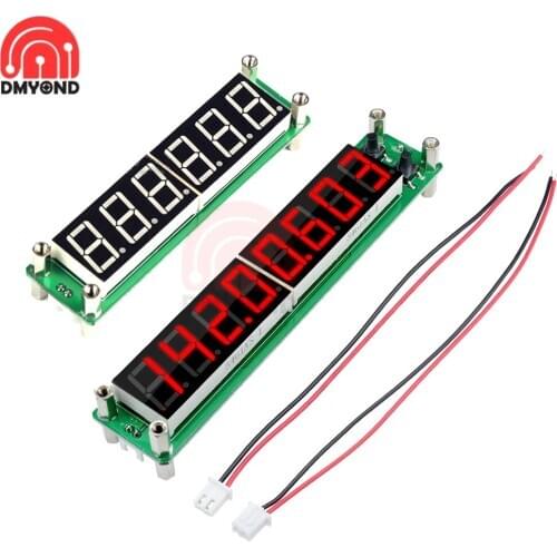 6/8 Bits 0.1-65MHz 60MHz 20MHz to 2400MHZ 2.4GHz RF Signal Frequency Counter LED Display Digital Cymometer Frequency Meter DC12V