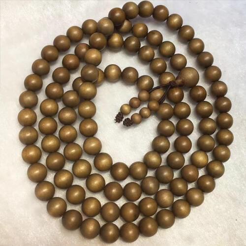 8mm Natural Grade AAA Aromatic Old Sandalwood / Lao Shan Tan / with Lasting Fragrance Beads Yoga Mala 108 Beads Mediation Beads