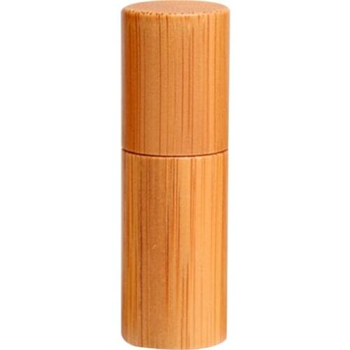 Bamboo 5ml Essential Oil Roll-on Bottle Perfume Empty Oil Wood Bottle Stainless Roll On Ball Perfume Oil Roller Massagedrowship