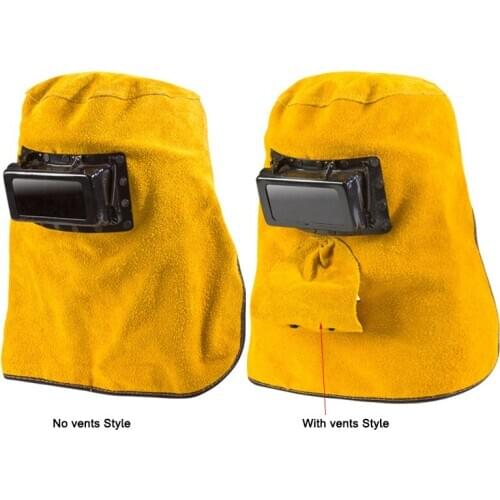 Cowhide Welding Hats Auto Dimming Lens Welding Mask Fire Flame Retardant Helmet Face Protection Hood welding shield Welder Cap