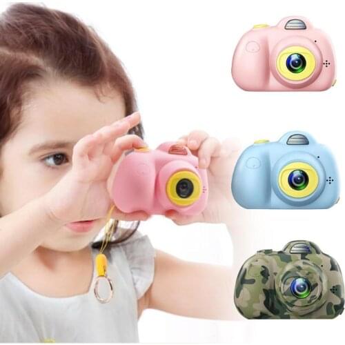 2 inch HD Screen Digital Mini Cartoon Camera Toys Children 800W front and back dual cameras Electronic Automatic Photography Toy