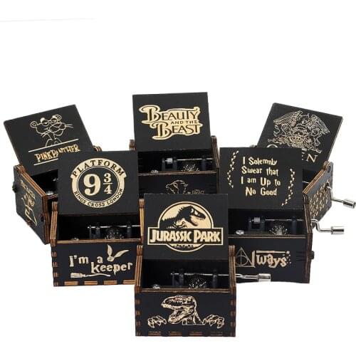 Bohemian Rhapsody Wood Hand Crank Music Box Queen Unique Gifts for Birthday Christmas Thanksgiving Wedding Valentine Anniversary