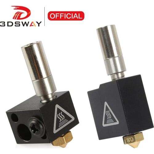 3DSWAY 3D Printer Parts E3D V6 Hotend Module All Metal Bore 4.1mm PTFE Throat Volcano Heating Block M6 Nozzle 1.75mm Filament