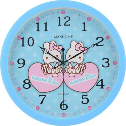 12 Inch Childrens Room Personality Creative Cartoon Cute Wall Clock Bedroom Mute Wall Watch Boys And Girls Kindergarten