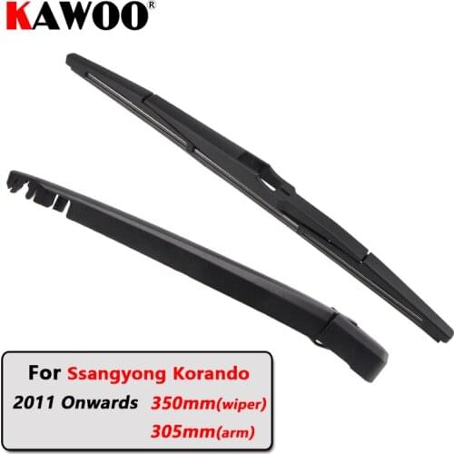 KAWOO Car Rear Wiper Blades Back Window Wipers Arm For Ssangyong Korando Hatchback (2011 Onwards) 350mm Auto Windscreen Blade